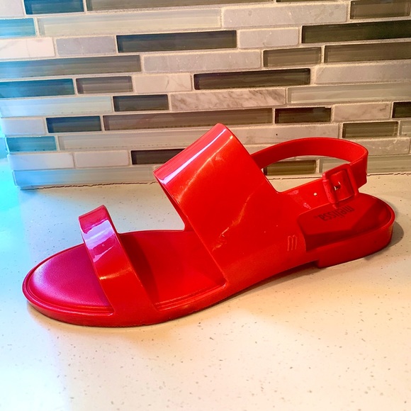 Melissa Classy Red Jelly Flat Sandals EU 38 - Picture 8 of 9